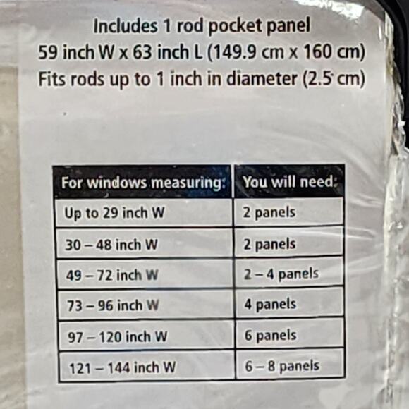 Mainstays 63-Inch x2 Fresh Ivory Sheer Rod Pocket Panel Curtains 59"Wx63"L NIP - Picture 4 of 5